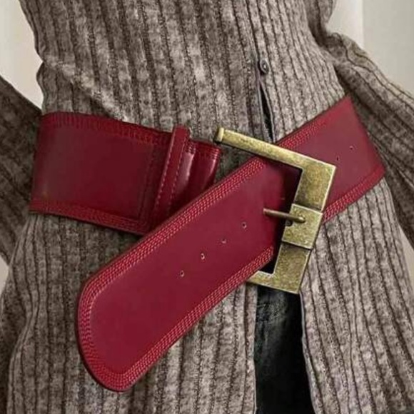 🆕 Wide Leather Waist Bellt - Picture 1 of 7